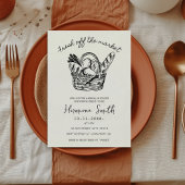 Invitation Fraîche hors du marché Fête des mariées à main