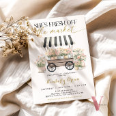 Invitation Fraîche hors du marché Fête des mariées blanche no