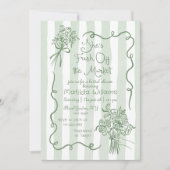 Invitation Fraîche hors du marché Fête des mariées de mesure  (Devant)