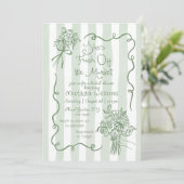 Invitation Fraîche hors du marché Fête des mariées de mesure  (Debout devant)