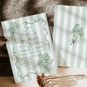 Invitation Fraîche hors du marché Fête des mariées de mesure 