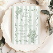 Invitation Fraîche hors du marché Fête des mariées de mesure 