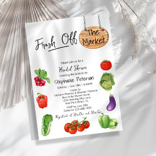 Invitation Fraîche hors du marché Fête des mariées en bois