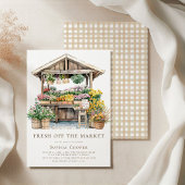 Invitation Fraîche hors du marché Fête des mariées florale