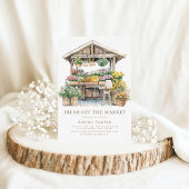 Invitation Fraîche hors du marché Fête des mariées florale