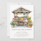 Invitation Fraîche hors du marché Fête des mariées florale (Devant)