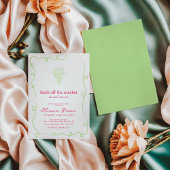 Invitation Fraîche hors du marché Fête des mariées tirée main