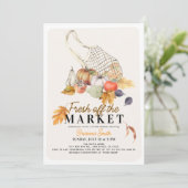 Invitation Fraîche hors du marché Sac français Fête des marié (Debout devant)