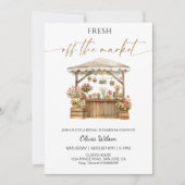 Invitation Fraîche hors Fête des mariées du marché - Rustique (Devant)