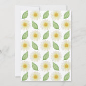 Invitation Fraîche marguerite première communion florale Invi (Dos)