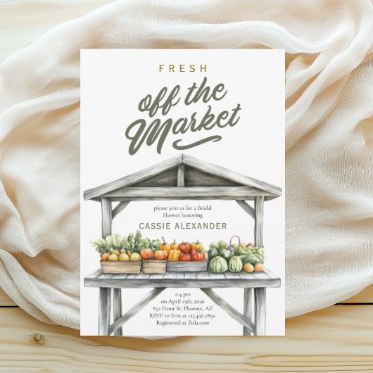Invitation Fraîchement à la Fête des mariées du marché