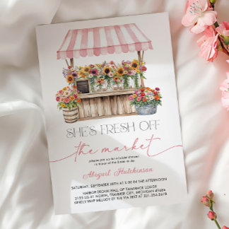 Invitation Fraîchement à la Fête des mariées du marché