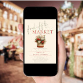 Invitation Fraîchement au marché Fête des mariées de Noël