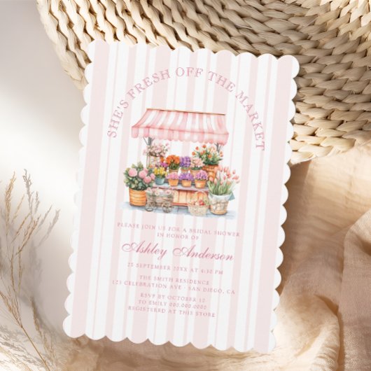 Invitation Fraîchement De La Fête des mariées De Marché Des A