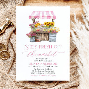 Invitation Fraîchement De La Fête des mariées De Marché Des A