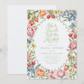 Invitation Fraîchement de la Fête des mariées du marché des a (Devant / Derrière)