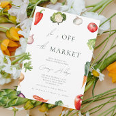 Invitation Fraîchement du marché Fête des mariées agricole mo