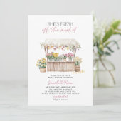 Invitation Fraîchement du marché Fête des mariées des agricul (Debout devant)