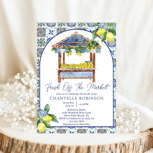 Invitation Fraîchement Du Marché Fête des mariées Italienne A