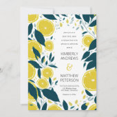 Invitation Fraîchement été agrumes botaniques citrons fruits  (Devant)
