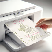 Invitation Fraîchement funky hors de la Fête des mariées du m