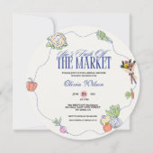 Invitation Fraîchement Sorti du Marché Fête de Fiançailles Fa (Devant)