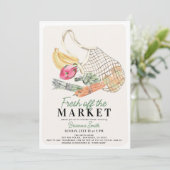 Invitation Fraîchement sorti du marché Fête des mariées à sac (Debout devant)