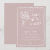 Invitation Fraîchement Sorti du Marché Réception de Mariage R (Devant / Derrière)