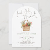 Invitation Fraîchement Sorti du Marché Sage Gingham Arche Mar (Devant)