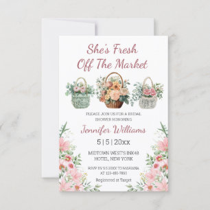 Invitation fraîchement sortie du marché floral mariage élégan