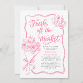 Invitation Fraîchement sortie du marché Réception de mariage  (Devant)