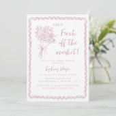 Invitation Fraîchement sortie du marché Réception de mariage (Debout devant)