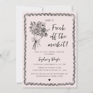 Invitation Fraîchement sortie du marché Réception de mariage