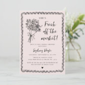 Invitation Fraîchement sortie du marché Réception de mariage (Debout devant)