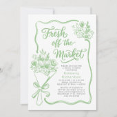 Invitation Fraîchement sortie du marché Réception de mariage  (Devant)