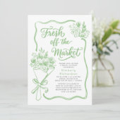 Invitation Fraîchement sortie du marché Réception de mariage  (Debout devant)