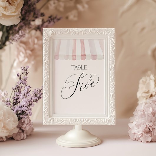 Invitation Fraîchement sortie du marché Table numéro cinq