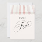 Invitation Fraîchement sortie du marché Table numéro cinq (Devant)