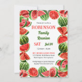 Invitation Fraîches pastèques d'été Code QR Réunion familiale (Devant)