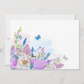 Invitation Fraîcheur bleu violet Floral (Dos)