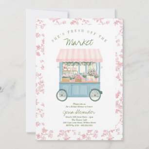 Invitation Fraîcheur de la Fête des mariées florale du fermie