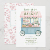 Invitation Fraîcheur de la Fête des mariées florale du fermie (Devant / Derrière)