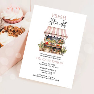 Invitation Frais débarqué du marché des agriculteurs Shower d