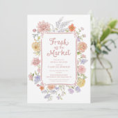Invitation Frais débarqués de l'étalage Fleurs Mariage Shower (Debout devant)