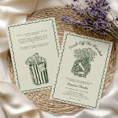 Invitation Frais Éclos sur le Marché Mariage Lavis