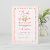 Invitation Frais Émoulu de la Mariée sur le Marché (Debout devant)