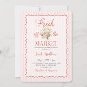 Invitation Frais Émoulu de la Mariée sur le Marché (Devant)