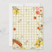 Invitation Frais Sorti du Marché Baby Shower (Dos)