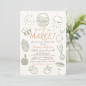 Invitation Frais Sorti du Marché Doodle Enterrement de Vie de (Debout devant)