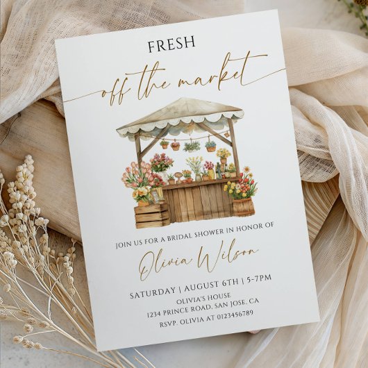 Invitation Frais Sorti du Marché Fête de Fiançailles